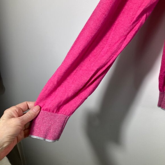 Mens J Lawrence Khakis Carmel V Neck Cotton Cashmere Sweater Pink Gray XL - Picture 5 of 8